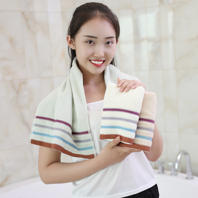 4条毛巾纯棉洗脸家用成人男女洗澡家用柔软吸水不掉毛洗脸帕