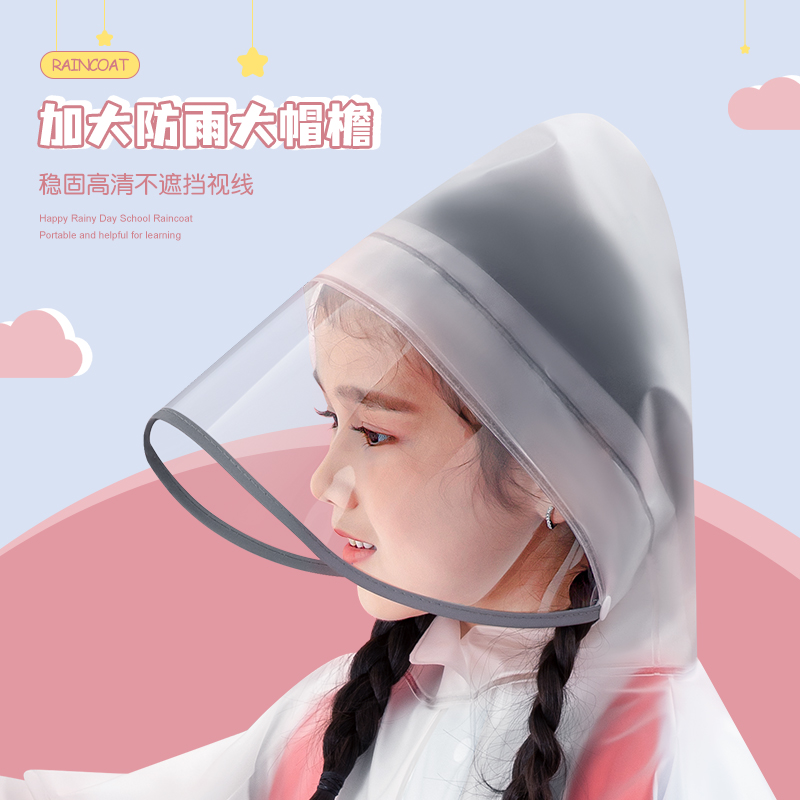 正雨儿童雨衣男童女孩全身防水幼儿园小学生上学专用带书包位专用高清大图