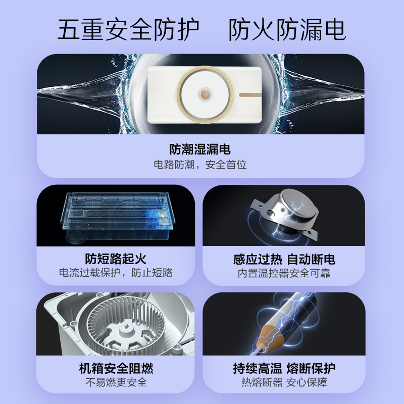 美的环形F2浴霸集成吊顶排气扇照明一体卫生间浴室风暖智能除菌浴霸暖风机