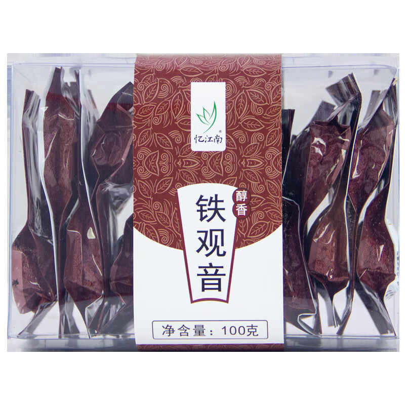 忆江南 茶叶盒装乌龙茶独立小袋口粮茶 100g*塑盒铁观音