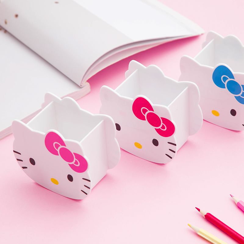 广博(GuangBo)KT86191 HelloKitty造型笔筒(2个) 笔座 桌面办公文具用品 颜色随机
