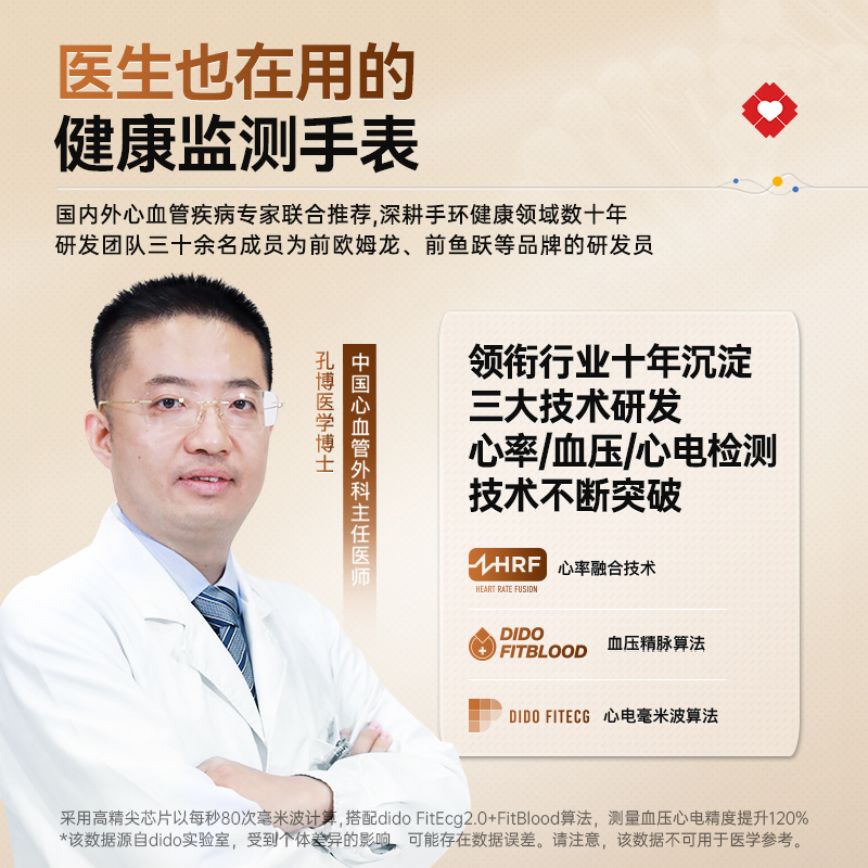 [实时血糖心电]didoE56S无创24小时动态测血糖血压智能手表高精准血氧心率心电运动健康手环老人多功能睡眠高清大图