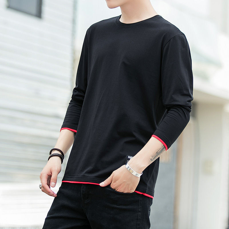 梵克公牛20春天男士长袖t恤韩式长衣成熟男装潮流上衣丅靓仔单衣休息