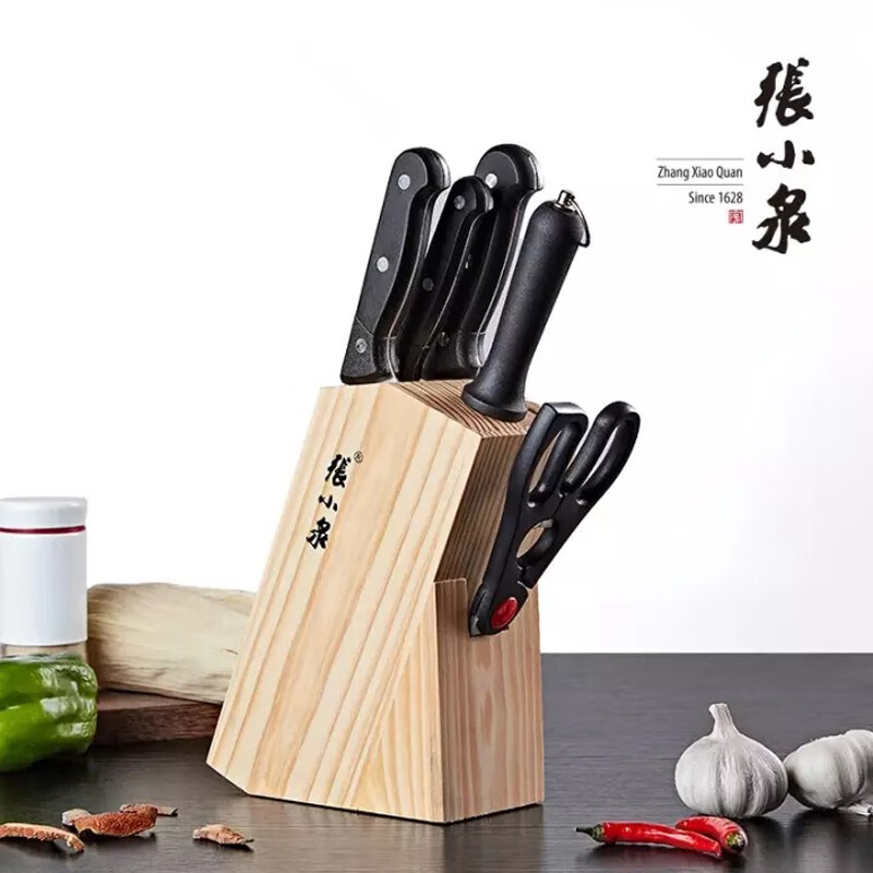 张小泉简艺系列套装刀具六件套不锈钢刀具切片刀小厨刀水果刀 D30810100高清大图
