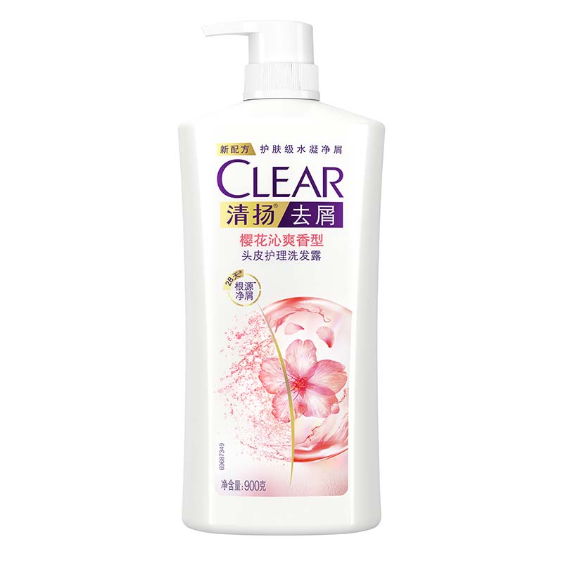 清扬 蓬松去屑洗发水 樱花沁爽型 900g