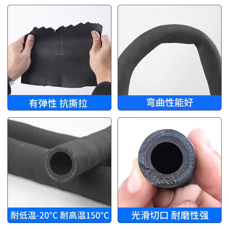 中锦科技 高压橡胶管麻面夹布橡胶管 内径13mm 4层线 18米 卷高清大图