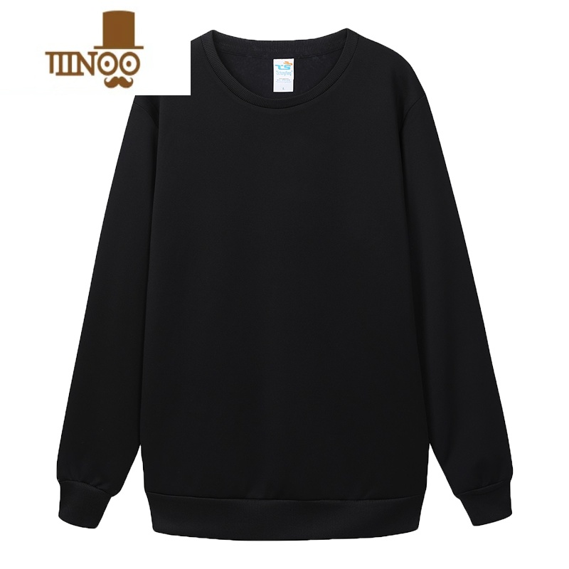 YANXUvintage潮牌街头嘻哈宽松长袖卫衣男美式圆领薄款简约上衣ins高清大图