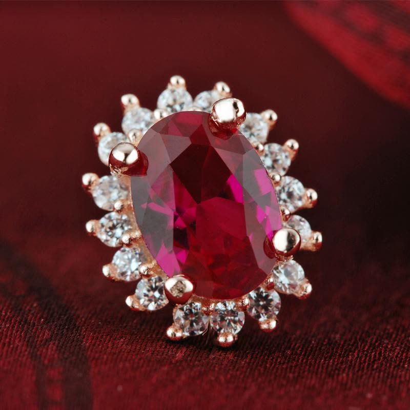 仿红刚玉 爱的海誓 浪漫耳钉 高贵 女 3004038-05送女朋友七夕情人节礼物图片