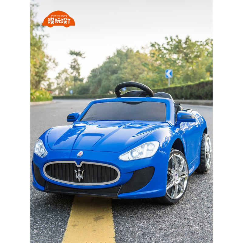 玛莎拉蒂儿童电动车四轮遥控汽车4驱男女小孩宝宝玩具可坐人童车