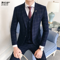 新郎西服套装男士正装晚礼服韩版修身型结婚西装婚礼支持人三件套