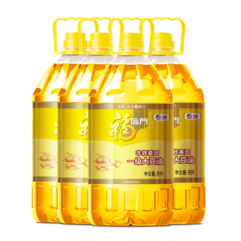 中粮福临门大豆油5L+中粮纳豆酱油500ml*2+中粮红曲香醋480ml*2+中粮福临门香油礼盒250ml*2