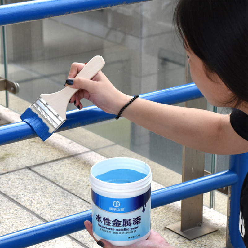 企采严选水性漆金属漆防锈漆栏杆铁门窗蓝色350g