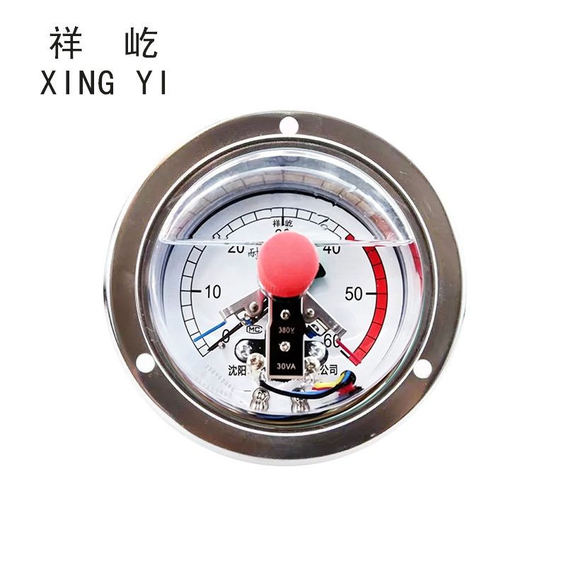 祥屹 耐震电接点压力表轴向带边 YTNXC100ZT 0-60Mpa 块高清大图