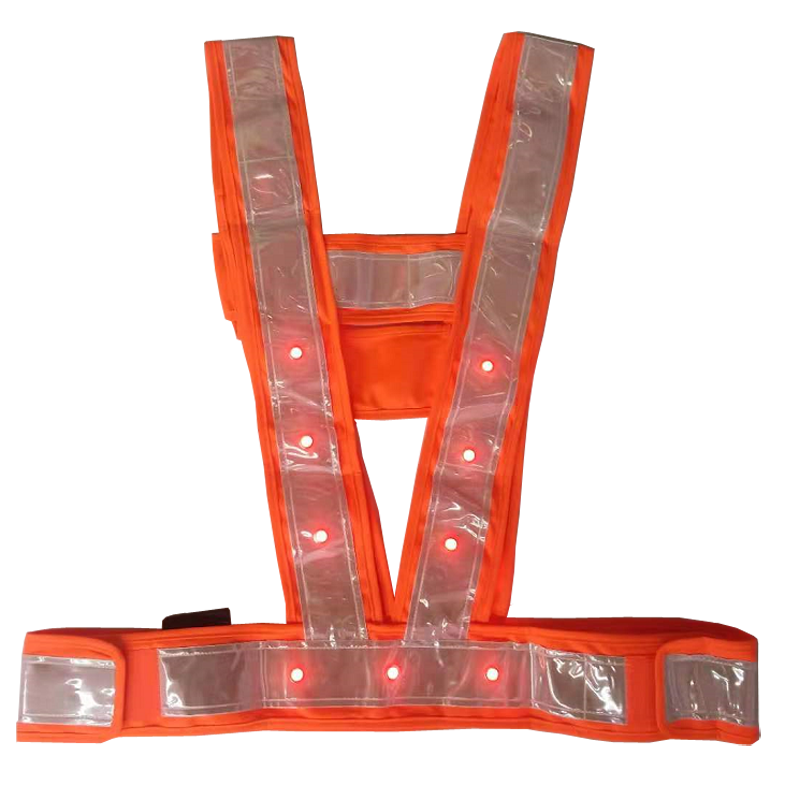 LHDQ 领航电器 LED灯 LH4331 LED发光背心 2.7W 3.7V 暖光 续航时间:10h IP65 红色 橙色
