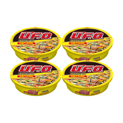 日清(NISSIN) UFO飞碟炒面 铁板牛肉124g/碗 4碗装