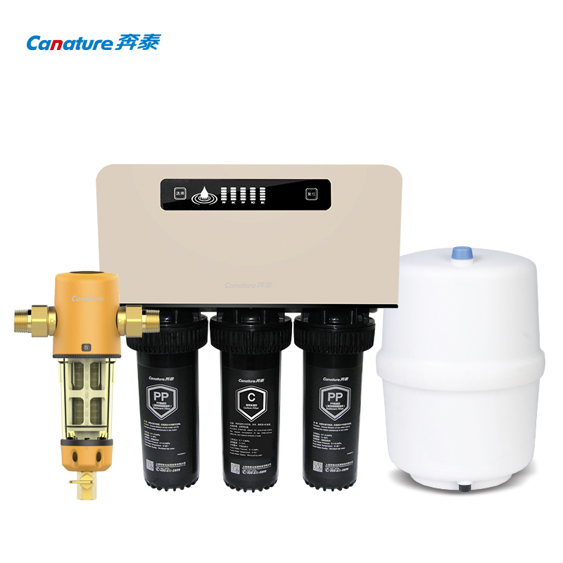 开能（Canature）奔泰净水器 净水器家用 全屋净水解决方案厨房净水套餐A前置QC+厨房直饮机RO121
