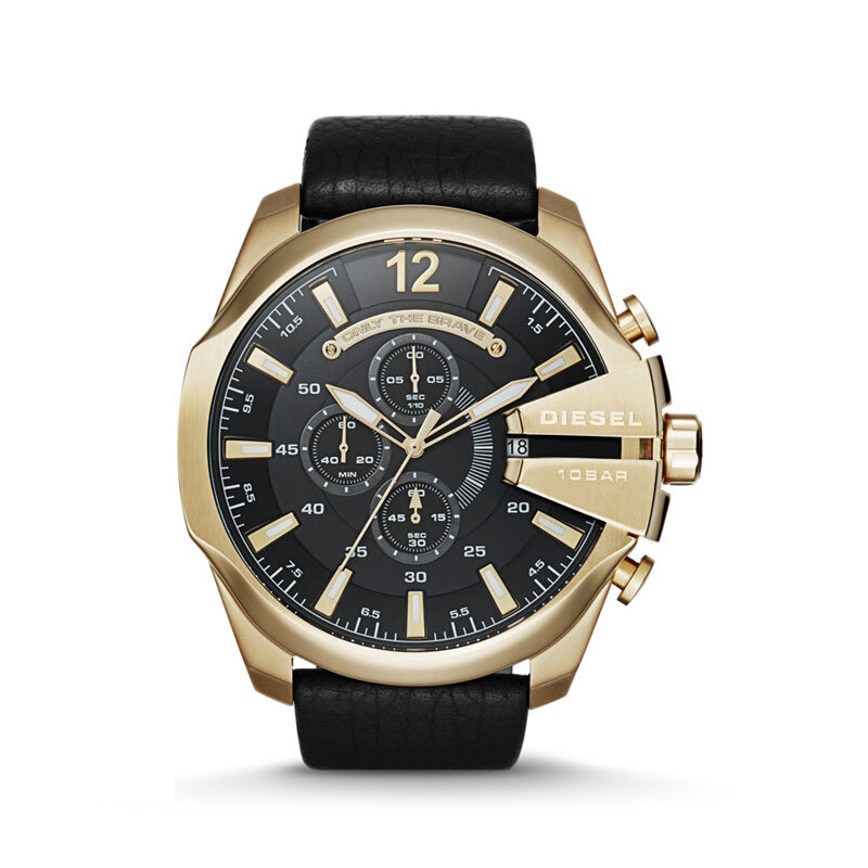 diesel迪赛男士手表石英表表盘直径57mm不锈钢时尚休闲 dz4344