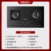 帅康(sacon)KB01E燃气灶双灶台式嵌入式煤气灶700*400大开孔5.0kW大火力家用钢化玻璃炉具煤气炉天然气