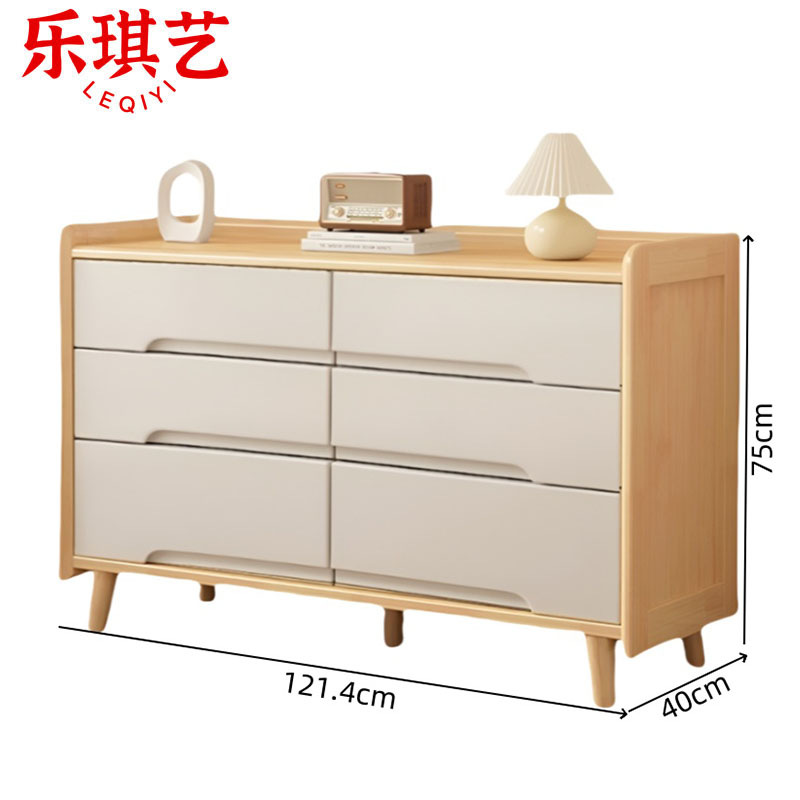 乐琪艺 斗柜 121.4*40*75cm 六斗柜 个高清大图