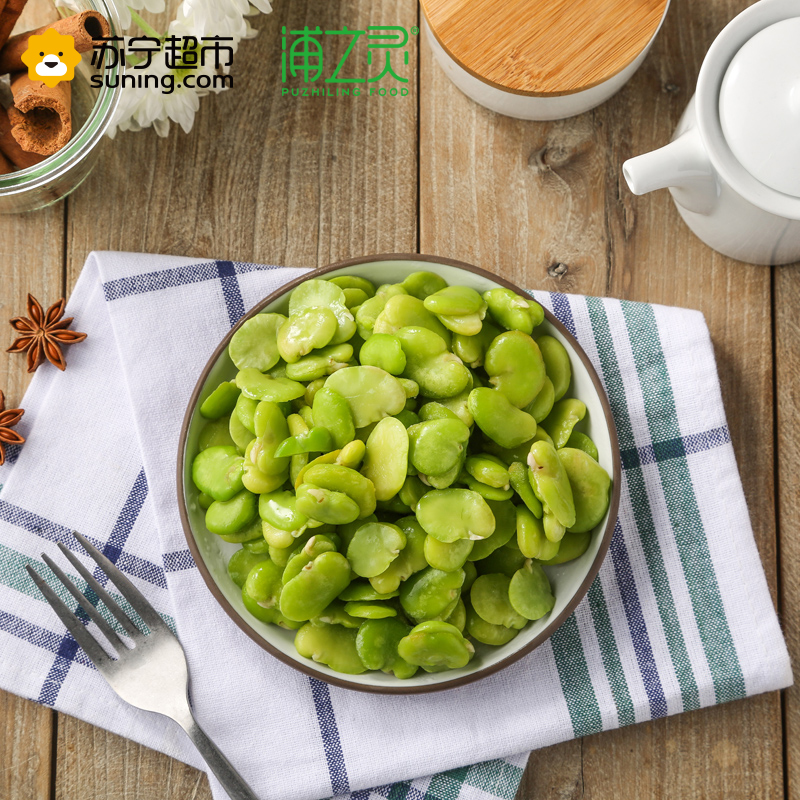 浦之灵 去皮蚕豆仁 欧式蚕豆瓣 冷冻蔬菜 300g/袋装高清大图