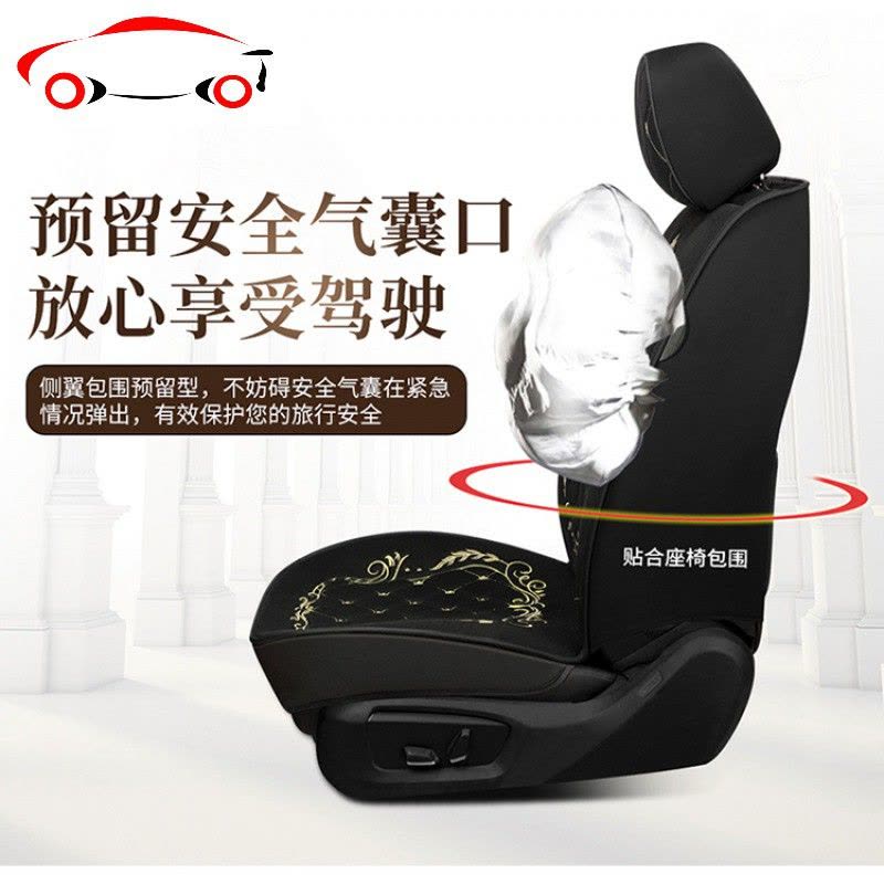 汽车坐垫四季通用大众朗逸速腾宝来POLO高尔夫潮流全包围网布座套 JING PING 豪华版--温馨米图片