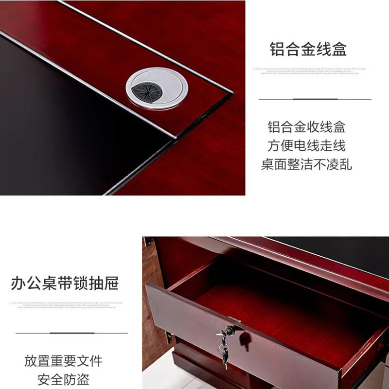 圣德列简约油漆办公桌职员桌L-5 1400*700*750mm高清大图