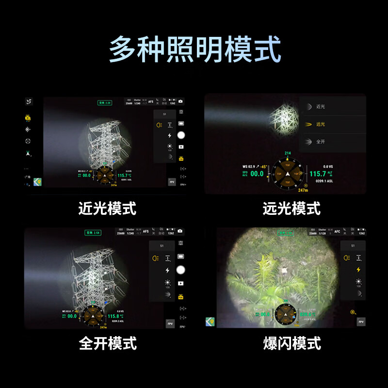 大疆(DJI)三轴云台探照灯 禅思S1挂载 适配经纬M400/M350行业无人机 多模式照明 [含1年旗舰险]提货卡高清大图