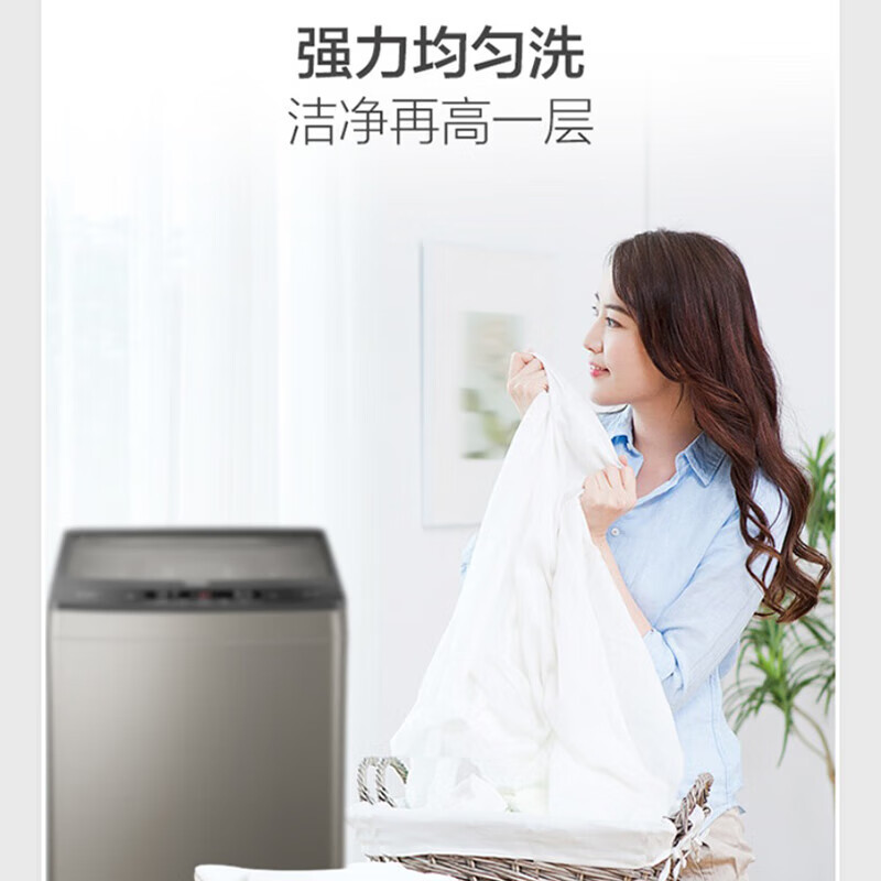海尔(Haier)12公斤波轮洗衣机 幂动力防缠绕 全自动家用大容量安全童锁 操作简单智能预约桶自洁超净洗+羊毛洗