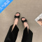 SUNTEK拖鞋女夏季外穿2023新款网红半拖气质法式高跟鞋粗跟高级感凉拖鞋