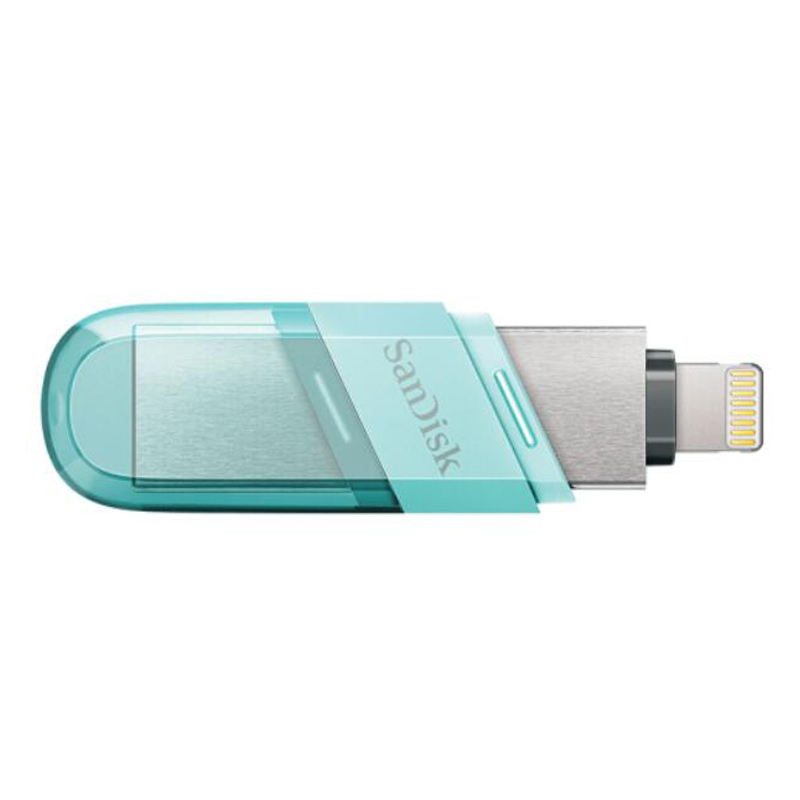 闪迪 (SanDisk)128GB苹果手机电脑U盘 欢欣i享(豆蔻版)iPhone内存扩容USB3.0读90MB/s绿色