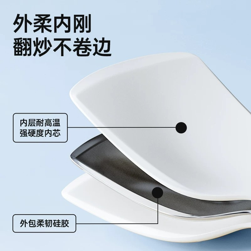 格瑞亚 木柄硅胶锅铲120g*1个(10*34cm)高清大图