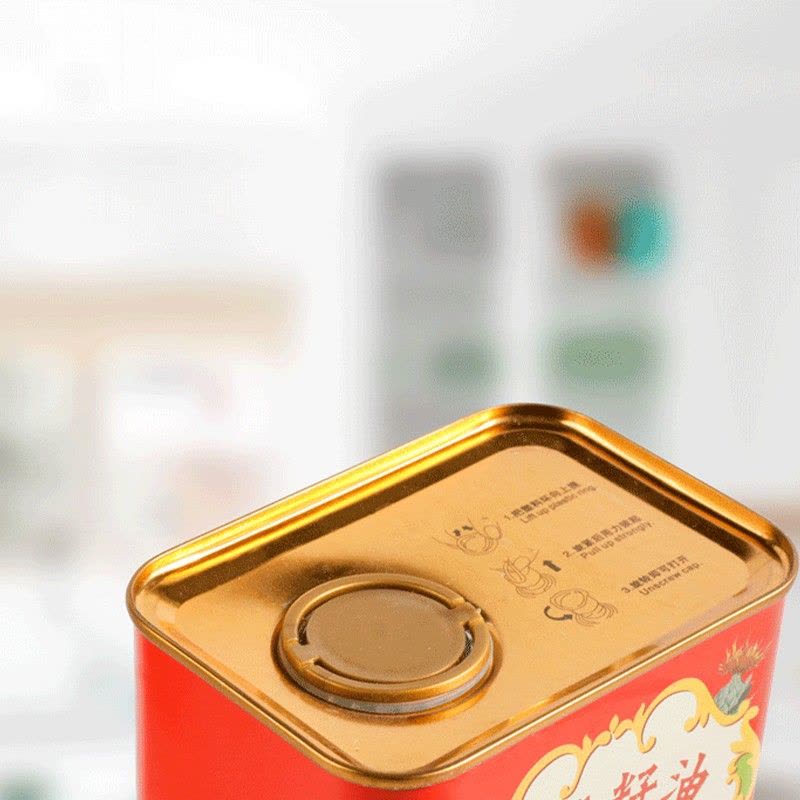 红果实有机认证红花籽油1.5L铁桶装食用油原料进口物理压榨一级品质图片