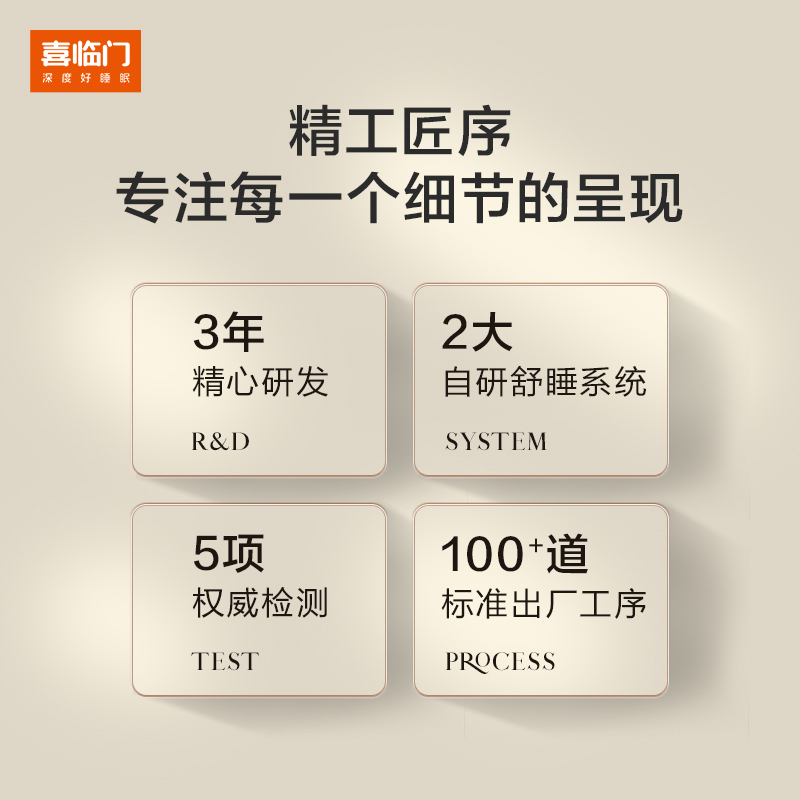 喜临门进口乳胶家用软垫独立袋装弹簧床垫 舒缦焕能