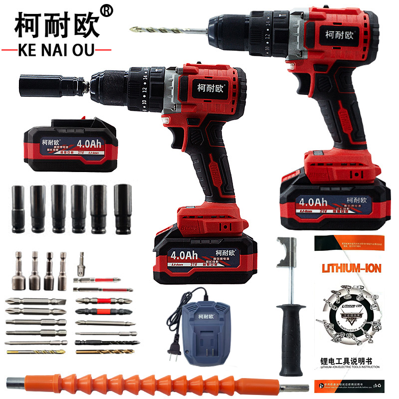 柯耐欧锂电冲击钻手电钻电动起子手枪钻 13mm4.0AH一电一充