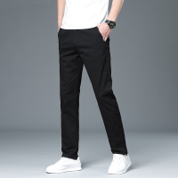 老爷车(LAOYECHE)春夏休闲裤男商务纯棉松紧腰男裤大码修身男士裤子2025新款直筒男装西裤