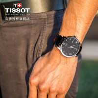 [特卖推荐]天梭(TISSOT)瑞士手表 俊雅系列皮带男士石英表T063.610.16.058.00