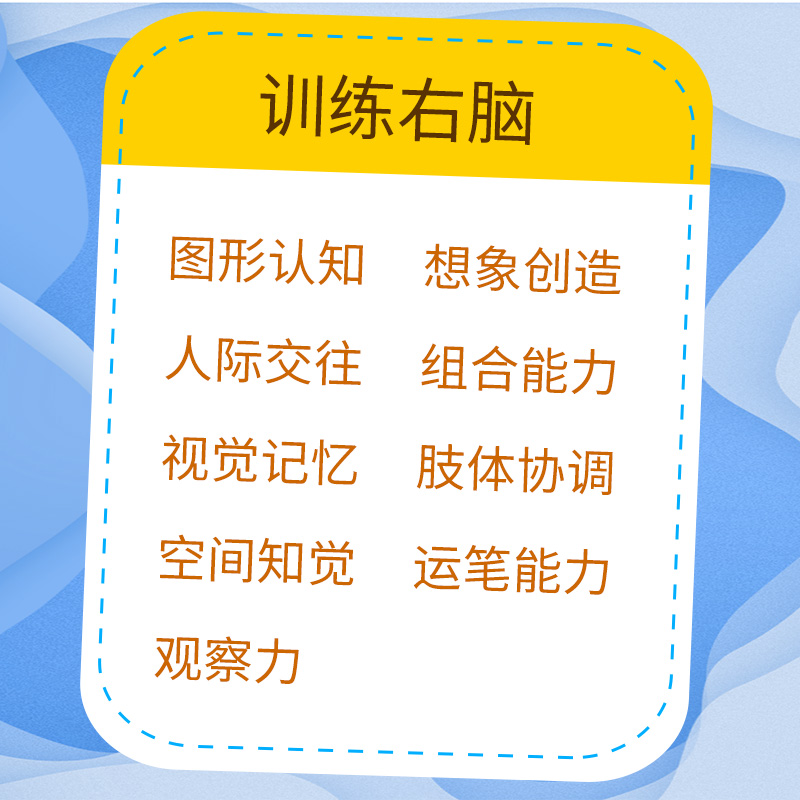全套5册 [正版]左右脑智力开发全脑开发综合能力训练书2-3-4-5-6-7岁思维逻辑专注力训练两岁宝宝启蒙早教书绘本小高清大图