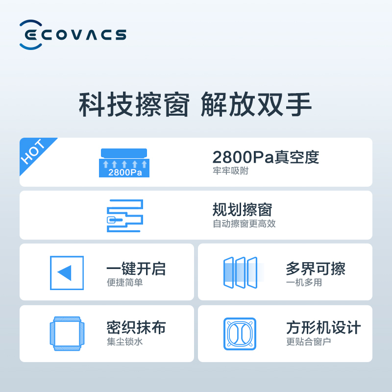 科沃斯(Ecovacs)扫地机器人地宝T5 Max+W83S窗宝套餐 家用吸尘器 扫擦搭档