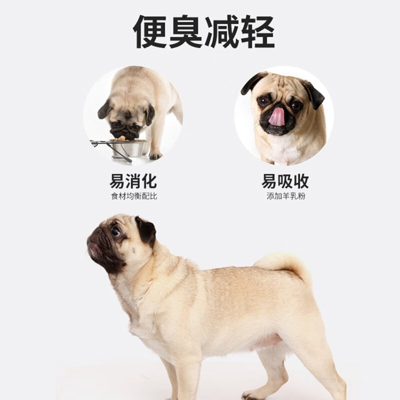 凯锐思巴哥狗粮八哥犬幼犬成犬专用巴哥犬狗粮小型犬靓毛2kg4斤
