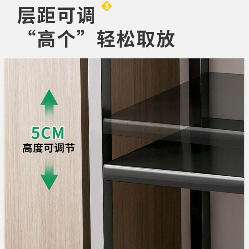 厨房置物架 落地多层蔬菜收纳架 家用多功能杂物架靠墙储物架子收纳架高清大图