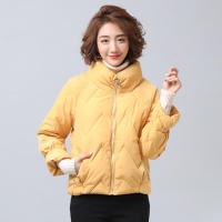迪鲁奥（DILUAO)羽绒服新款加厚韩版休闲女短款妈妈冬季小外套_389 XL128-138斤 秋香黄