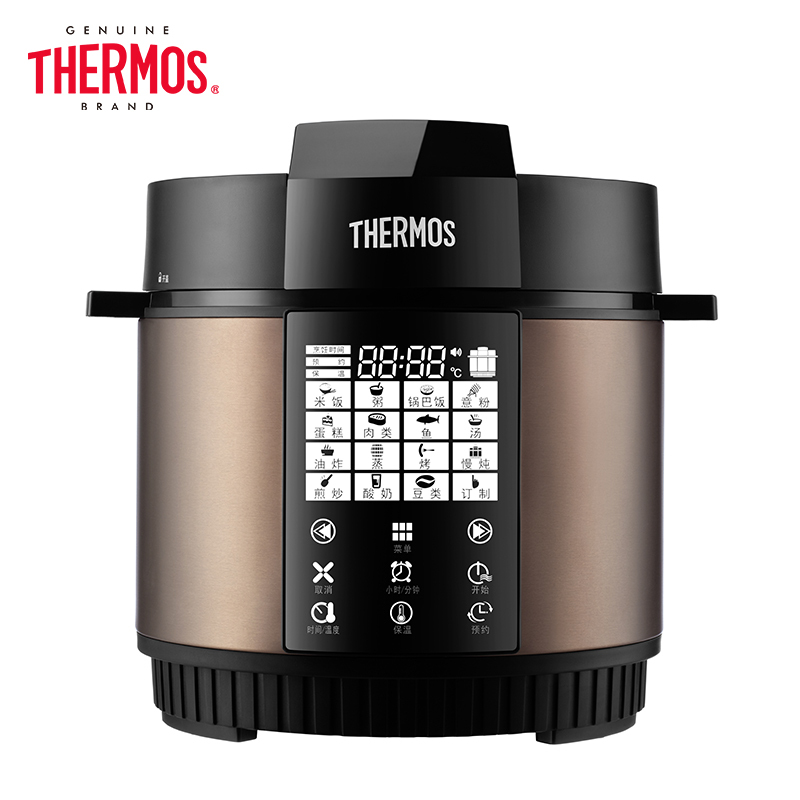 膳魔师（THERMOS）电压力锅6L智能按键触屏控压多功能高压加热电饭锅5-8人