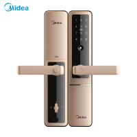 美的(Midea)智能指纹锁LK-BF203-Z 密码智能安防 电子门锁 FPC指纹识别卡片钥匙开门 铝合金 通用型斜舌
