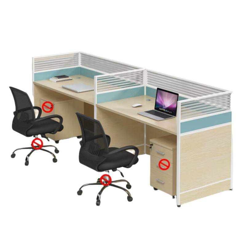 蕃蒂电脑桌双人位台高清大图