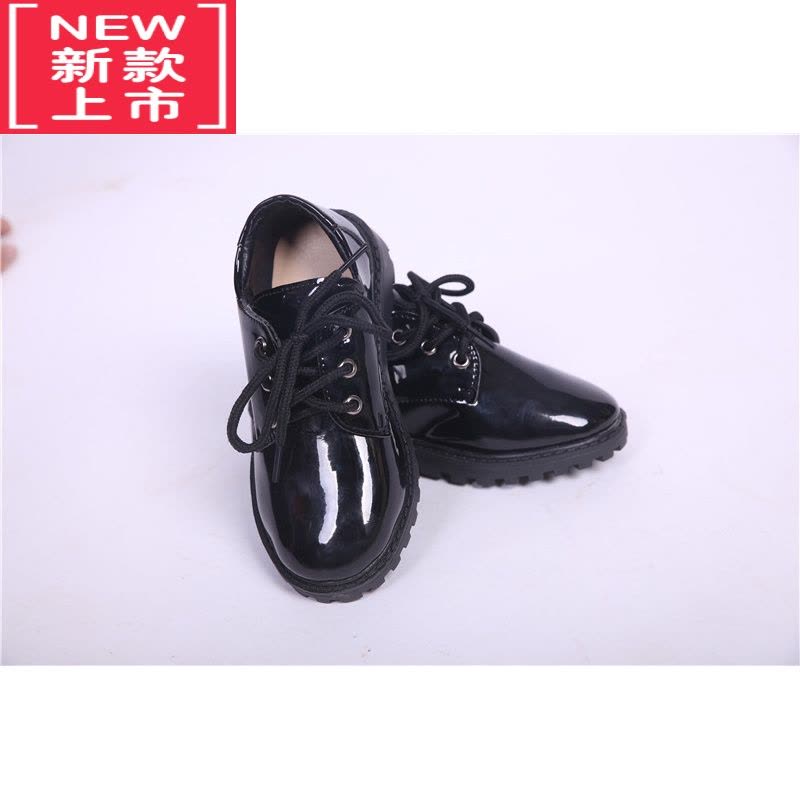 可莉允儿童皮鞋 男英伦风黑皮鞋 校园休闲礼仪学生男童小黑皮鞋演出鞋运动休闲鞋图片