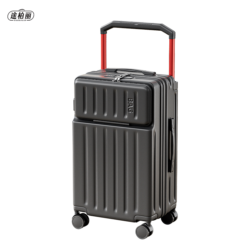 途柏丽TOBERLIR 拉杆箱 T0236-20行李箱 黑色 20寸可登机高清大图