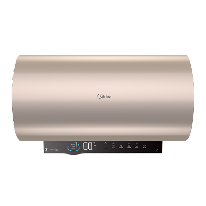 美的电热水器60升家用卫生间洗澡储水式3300W速热家庭用智能家电MH3摩卡金一级能效水质可视化高清大图