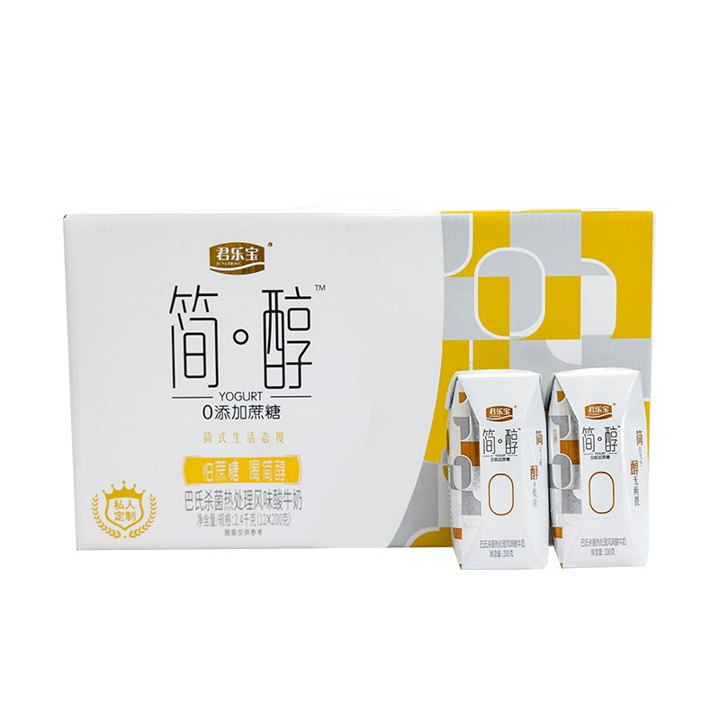 君乐宝(JUNLEBAO) 简醇无蔗糖常温酸奶/200g*12高清大图