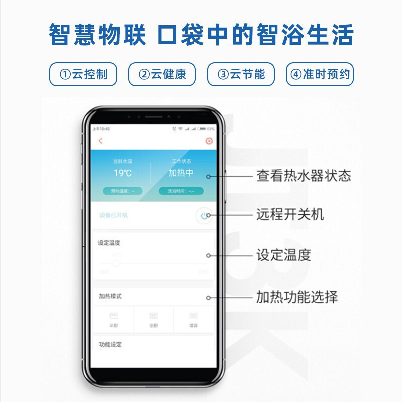 Haier/海尔智能防电墙3D速热净水家用电热水器60L ES60H-KA5(5AU1)