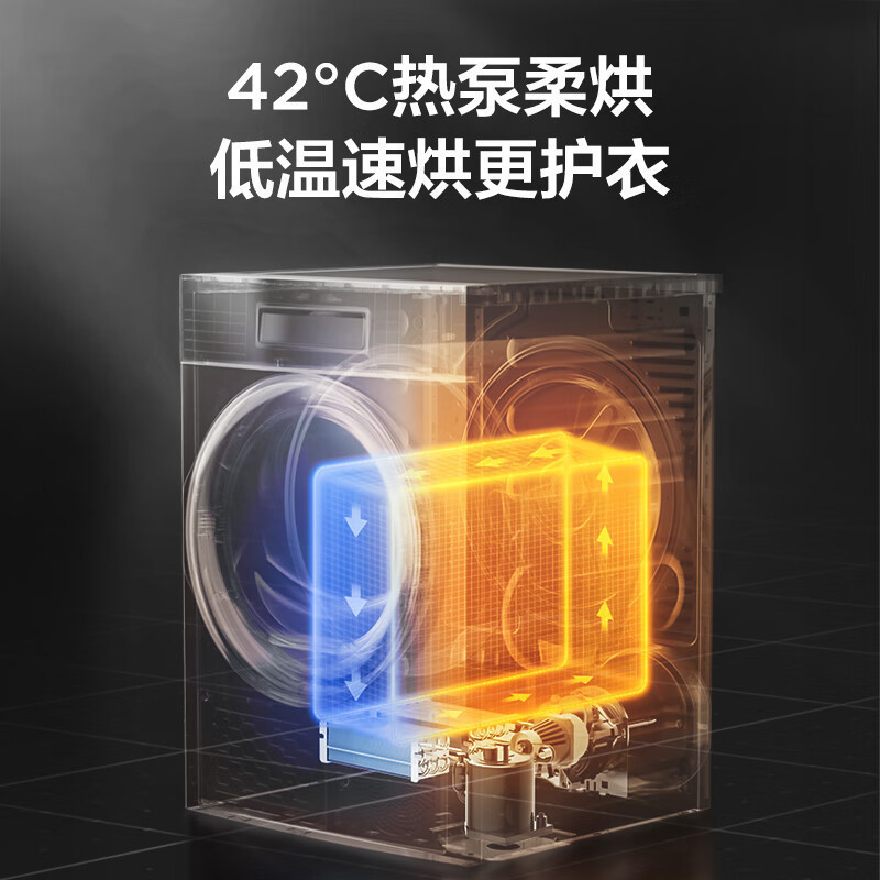 美的(Midea)洗烘套装10公斤滚筒洗衣机全自动+热泵烘干机专业羽绒服洗MG100VC133WY+MH100VH03Y高清大图